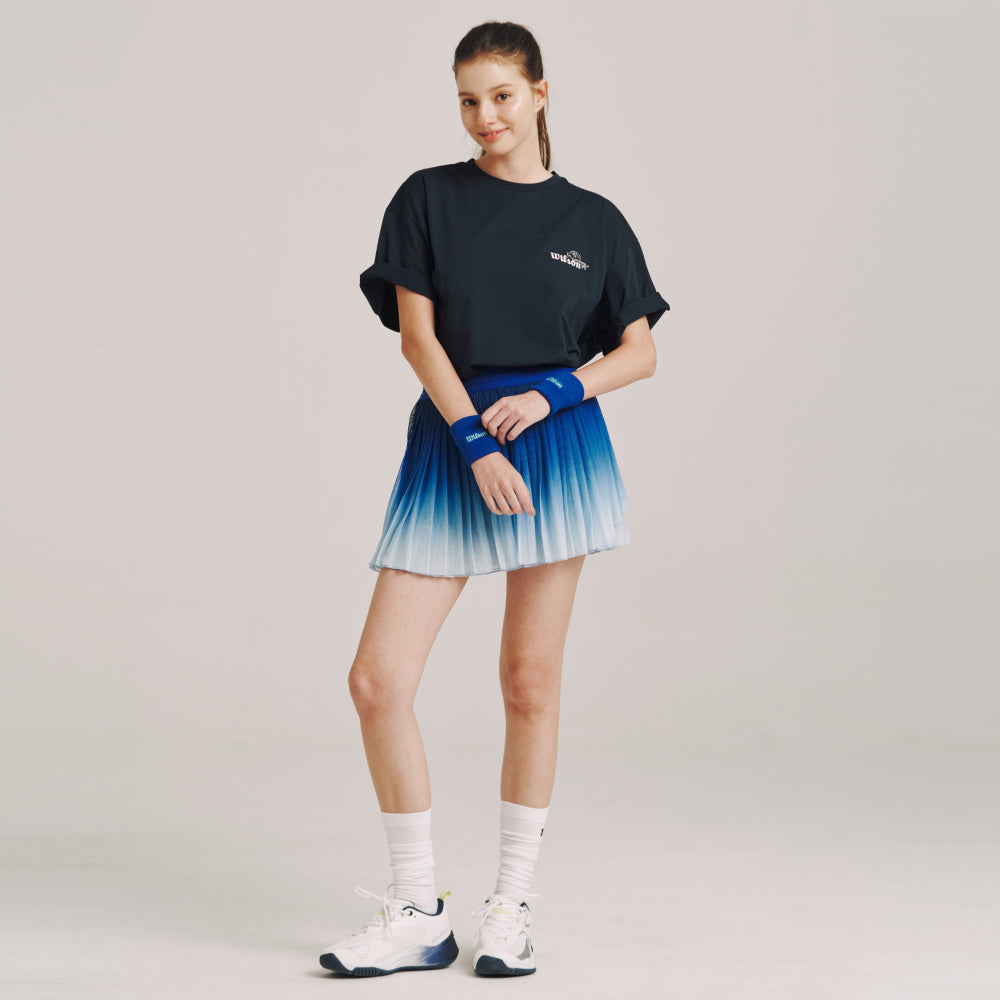 더블메쉬 옴브레 스커트 W