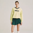 오버사이즈 브이넥 기모 맨투맨 W