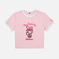 [윌슨X산리오캐릭터즈] 링거 크롭 티셔츠 W 마이멜로디