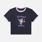 [윌슨X산리오캐릭터즈] 링거 크롭 티셔츠 W 쿠로미